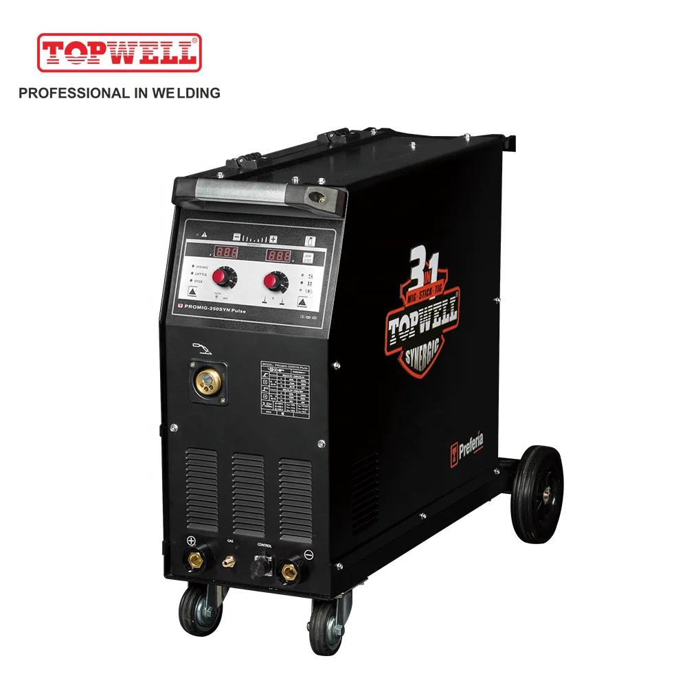 Single Pulse MIG/MAG Welding Machine PROMIG-250SYN Pulse Professional for Workshop Use