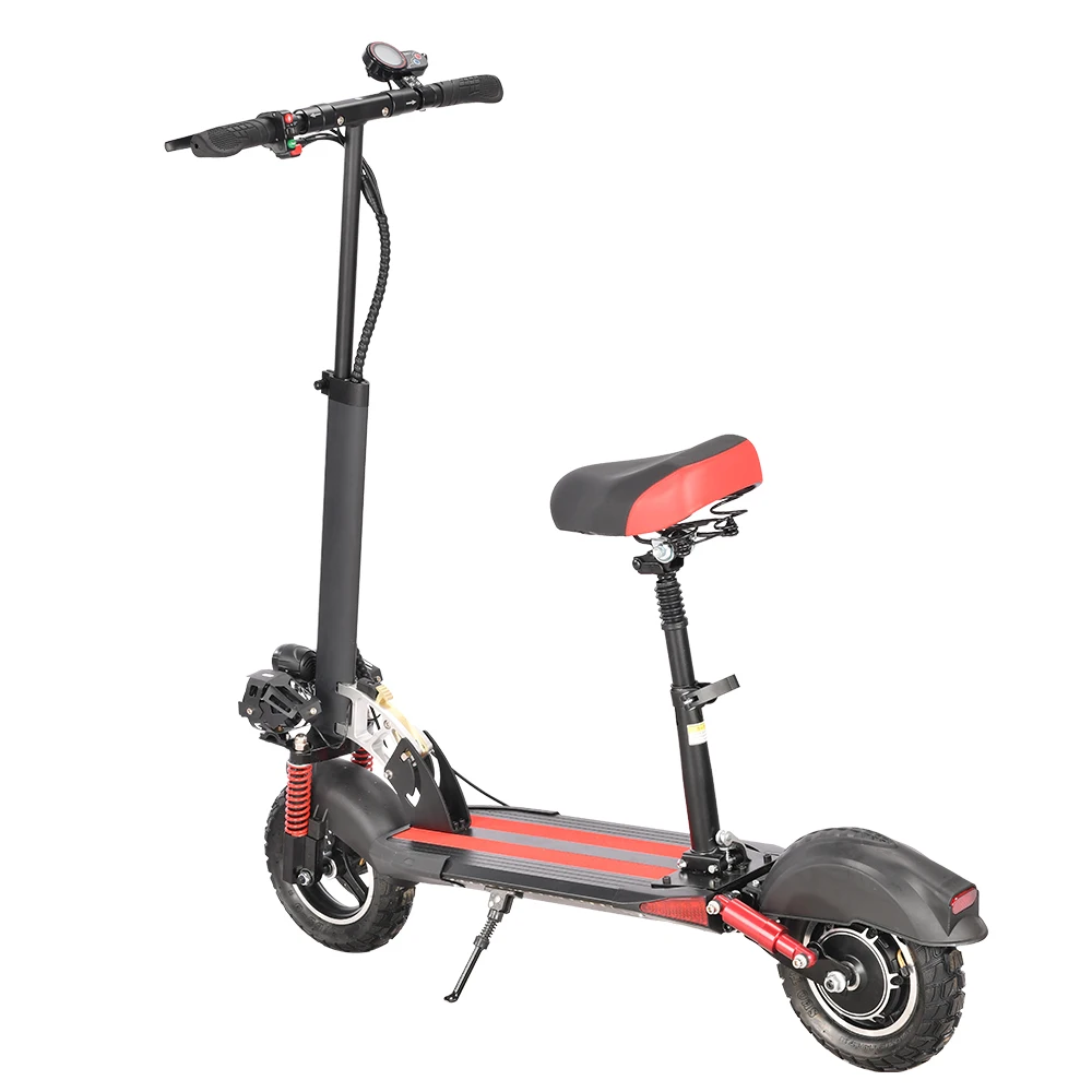 US warehouse 10-inch front and rear double shock absorption three-light off-road scooter