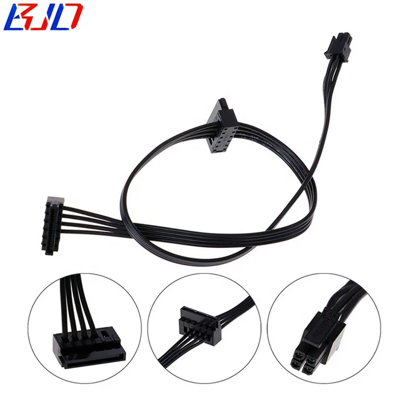 5 мм мини маленькая 4 Pin к 2X 15Pin последовательный интерфейс SATA порт HDD адаптер кабель питания для Lenovo M710T/M910S