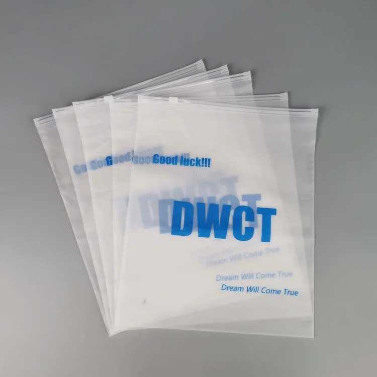 Recycled Plastic Pouch Bags Wholesale Black Matte Ziplock Packaging Zipper Bag For T Shirt Swimwear Custom Zip lock Bag