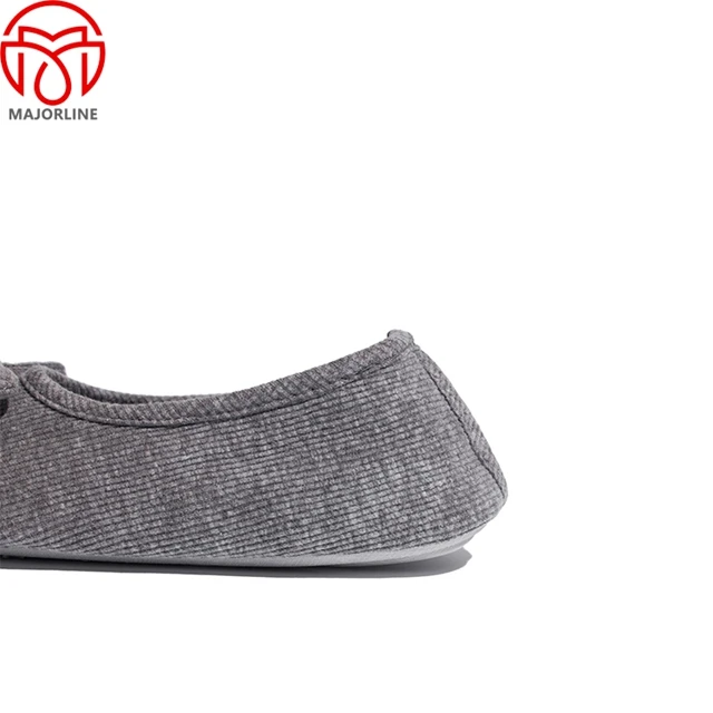 OEM customized Logo indoor house Unisex slippers TPR rubber outsole winter home flat slipper ballerina plush slippers for women