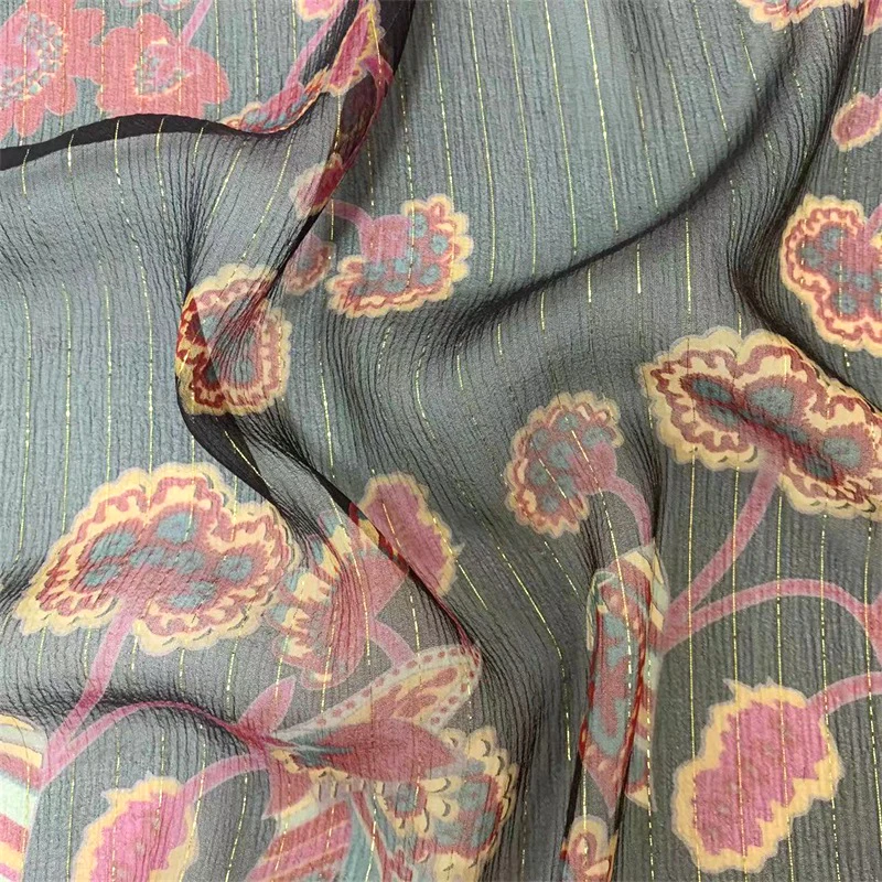 Best selling China Silk Lurex Fabric Custom Design Natural Dobby Silk Fabric for Dress
