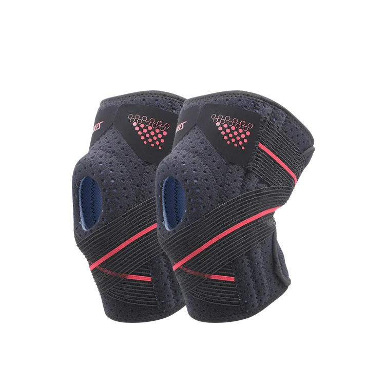 Aolikes Silica gel 4 Springs Sports KneePad Brace Patella Knee Pads Open Hole Knee Protector