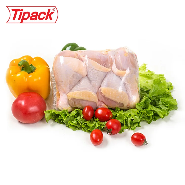 Tipack preformed shrink bags white food grade  shrink bagging for chickens PVDC