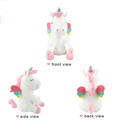 Бесплатный образец, подарок на день Святого Валентина, Мягкий Плюшевый единорог, светодиодная игрушка, заводская цена, милая игрушка единорог из спандекса с подсветкой, Радужный Единорог