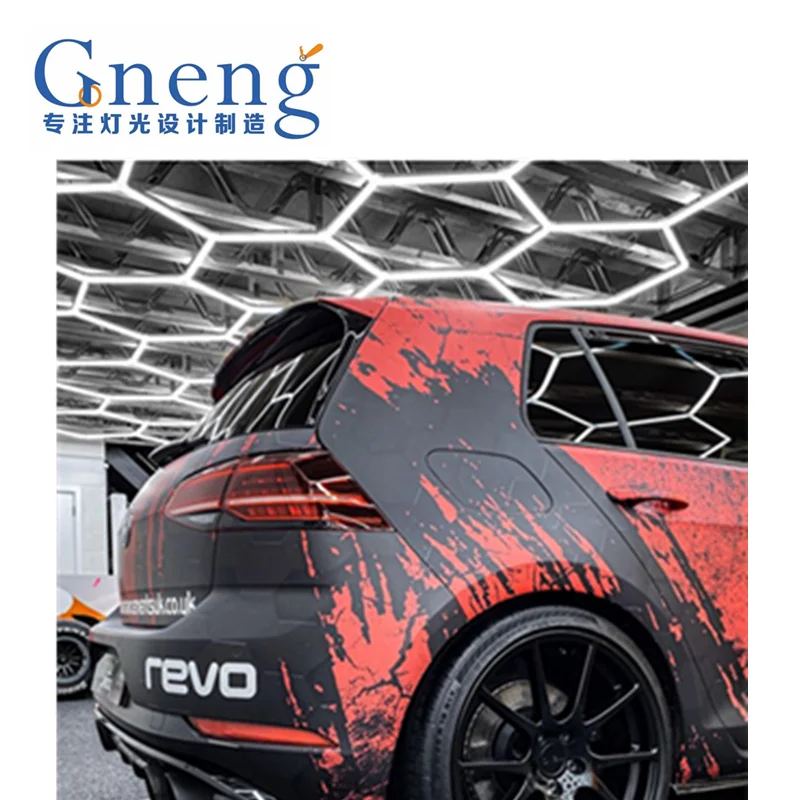 The customized LED hexagonal light without the one-step installation for the car detailing and car polishing lights