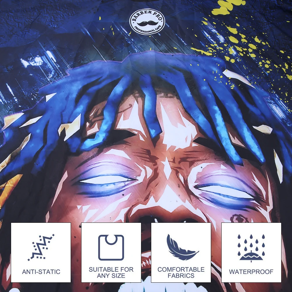 Wolesale Custom Logo Black Hair Salon Shawl Waterproof Barber Capes High Quality Hair Cutting Cape for Adults