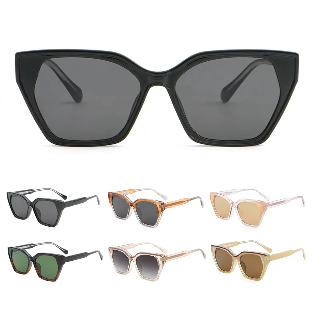 2024 Fashion UV Protection High Quality Custom Logo Cat Eye Acetate Sunglasses Polarized Women Men