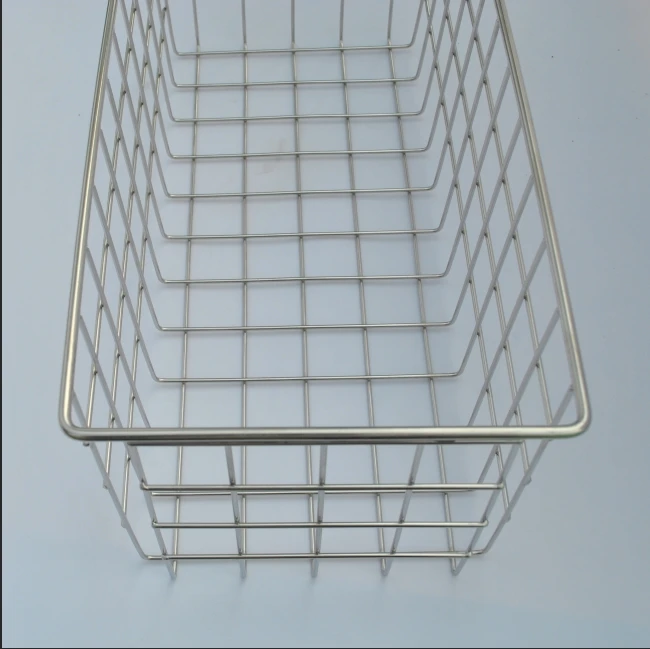 Customized 304 316 Stainless Steel Wire Mesh Basket  For  Sterilization And  Storage