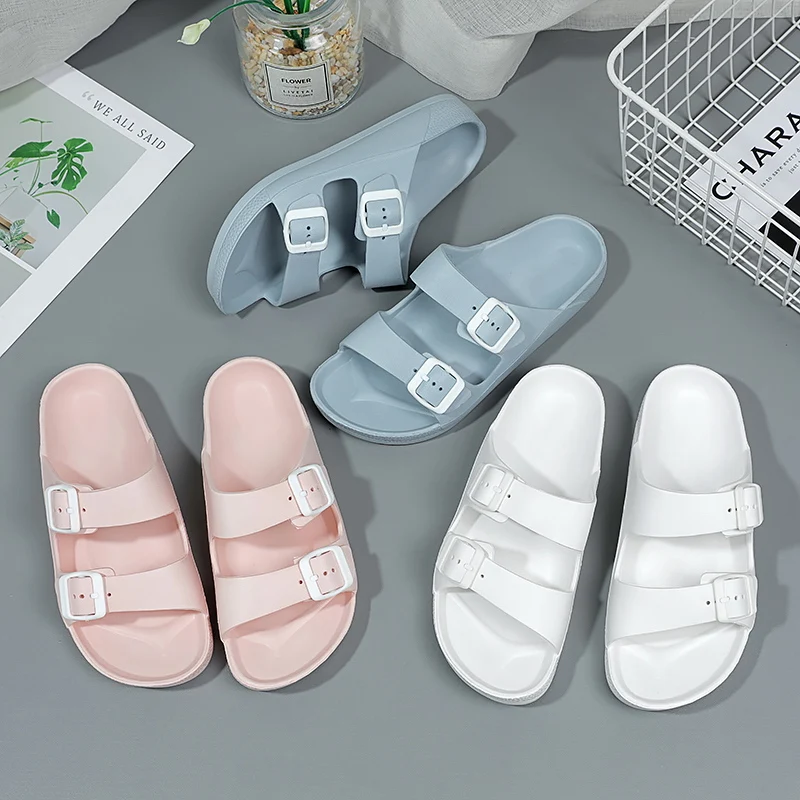 Beach Slippers Ladies Casual Slip On Slides Shoes,Women Eva Slippers Slides For Ladies,Women Eva Slippers 2 Strap Sandals