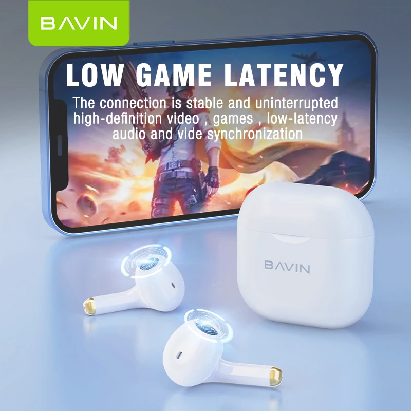 BAVIN-27 High quality earphones handfree true wireless earbuds electronics headphone for iphone handfree