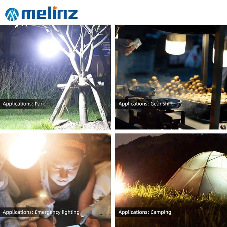 Hot sale Portable Hanging Rechargeable LED Camping Light led Bulb for Outdoor Emergency Camping Tent Bulb