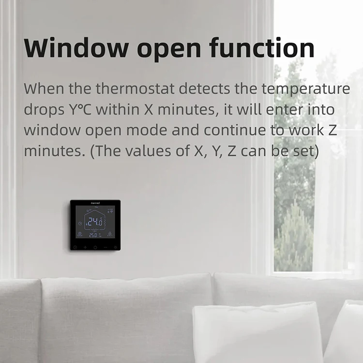 MENRED RT52 Tuya Wifi Touch Screen Floor Heating Programmable Smart Thermostat for Room Heating