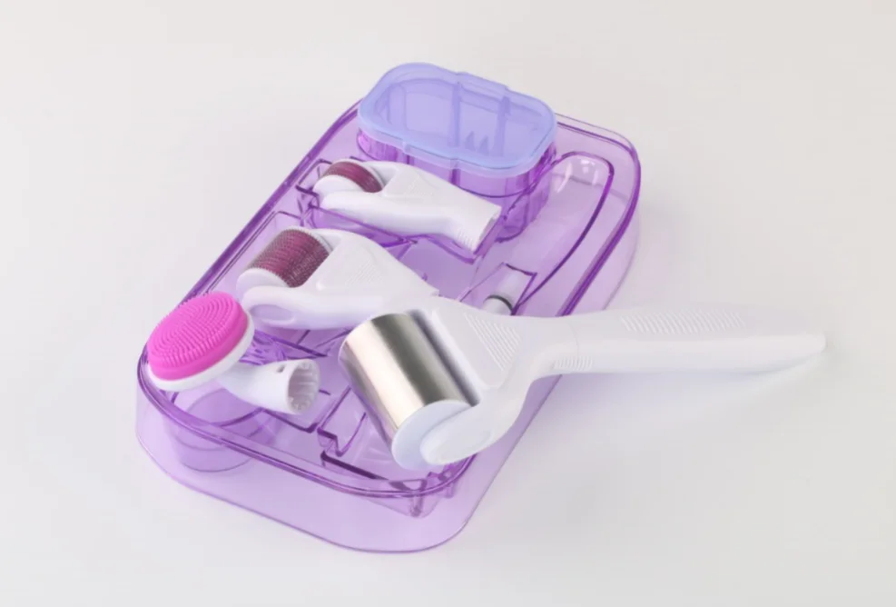 DRS 6-in-1 Micro Needle Derma Roller System Titanium Manufactured Dermaroller for Hair Regrowth and Wrinkle Removal around Eyes