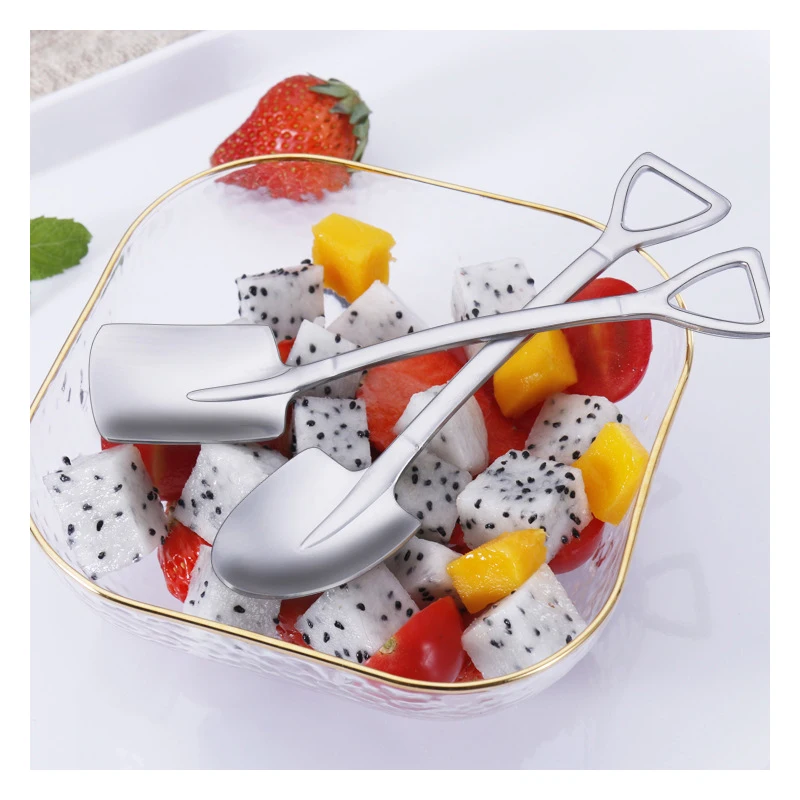 
Watermelon Special Spoon couverts Creative Stainless Steel Shovel Shape Tea Coffee Sugar Spoon dessert Ice Cream Spoon 