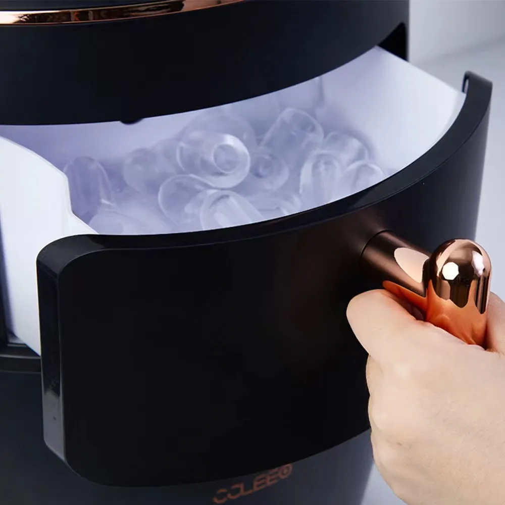 Countertop Ice Maker, 10 Bullet Ice Ready in 6-8 Mins Self-Cleaning Portable Quiet Ice Machine with Ice Scoop& Basket, White