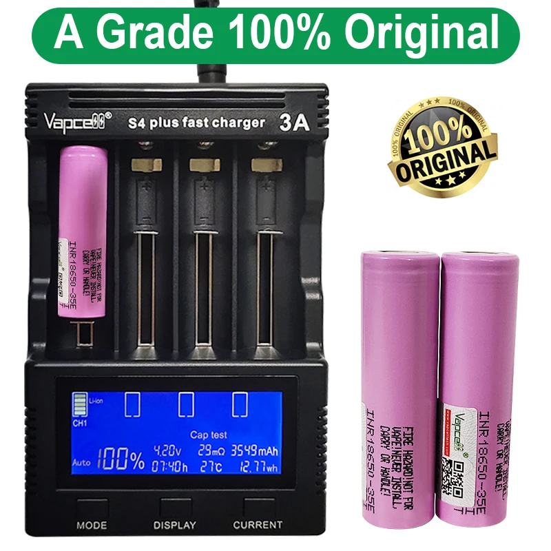 Original SAMSVNG SDI INR18650 35E 3500Mah Rechargeable Battery Lithium 3.7v Deep Dycle for Laptop Toys 18650 Pack