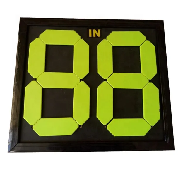 PVC Manual Football Substitute Board to Change Player 2 Digit Portable Referee Soccer Football Substitute Board