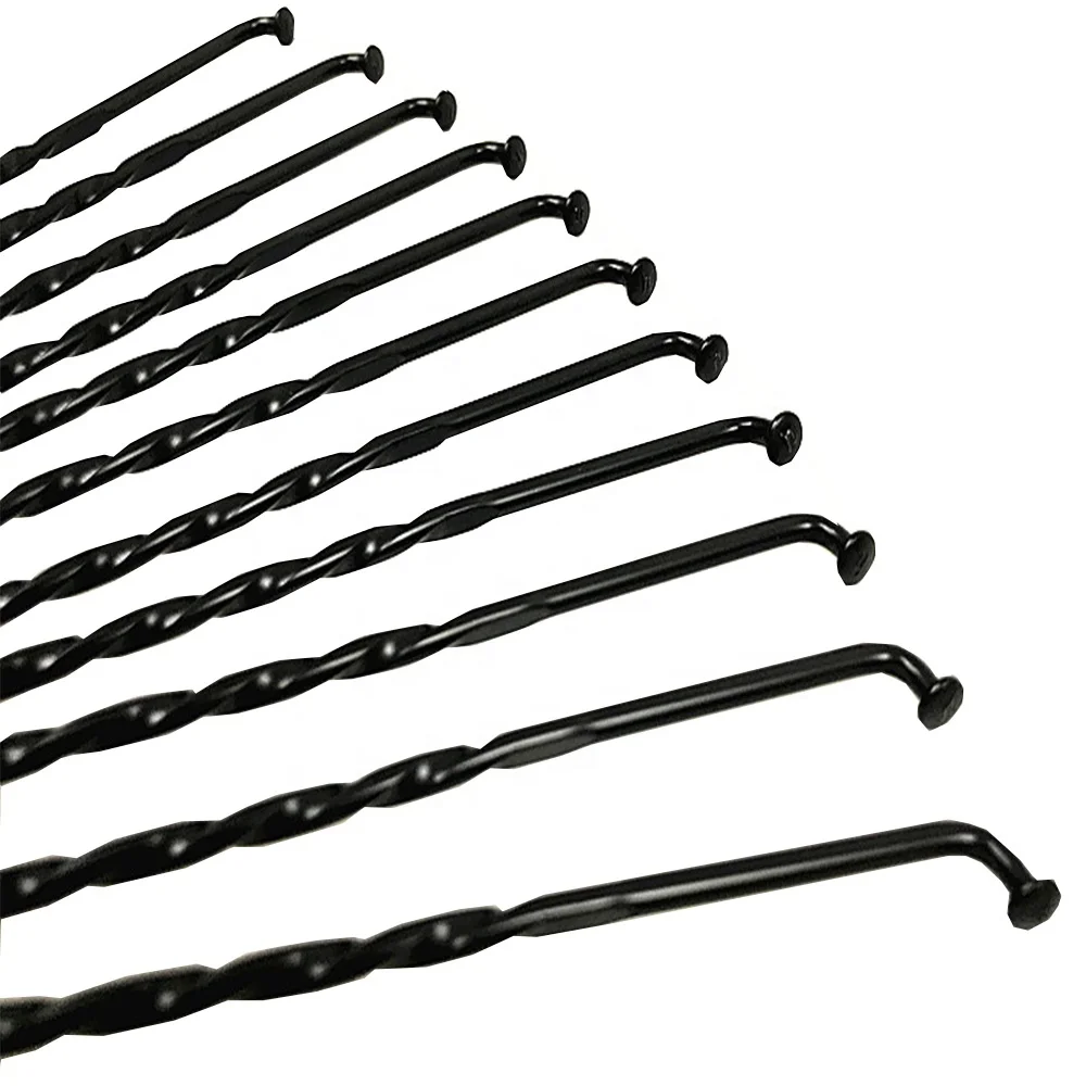 Bicycle Spoke With Nipples Twisted Shape Motorcycle Wheel Spoke Fits Most Of E-Bike City Bike MTB Spokes