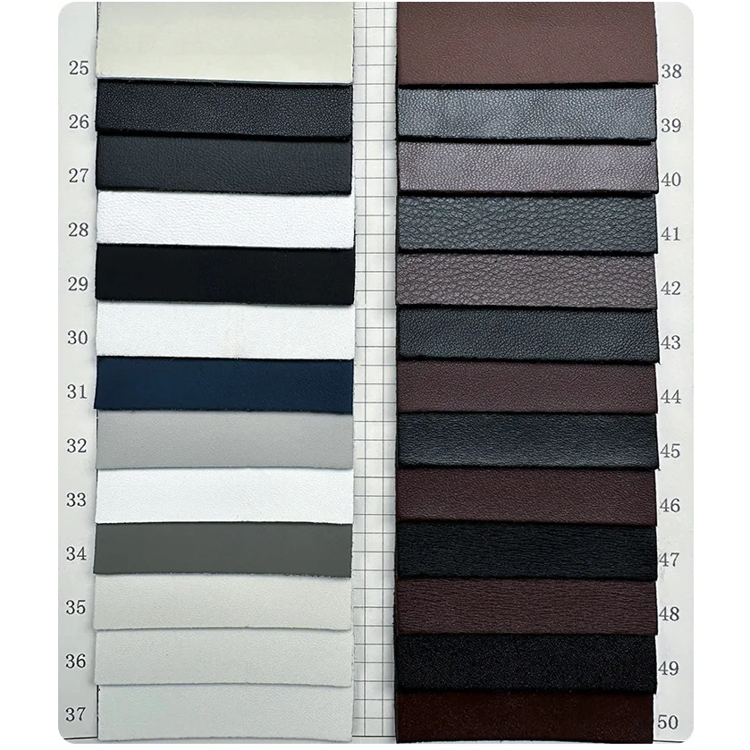 Luxury Custom Texture 1.4 mm Matte Artificial Faux PU Fabric Synthetic PU Microfiber Leather for Car Seat Steering Wheel Belts