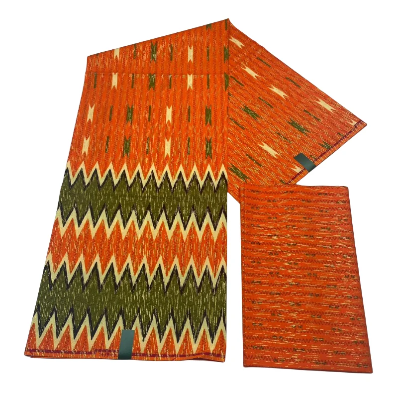 100% cotton block prints Africa wax fabric  Ankara wax prints gold kente fabric