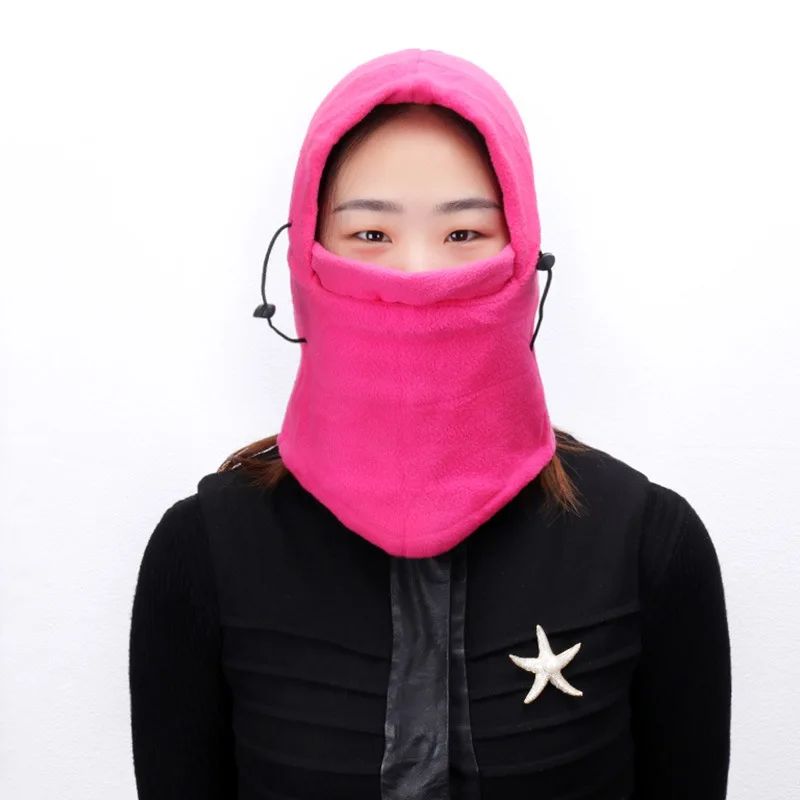 Balaclava Ski Fleece Fur Neck Warmer Helmet Liner Hood Winter Thermal Face Cover Hat Scarf For Snowboarding