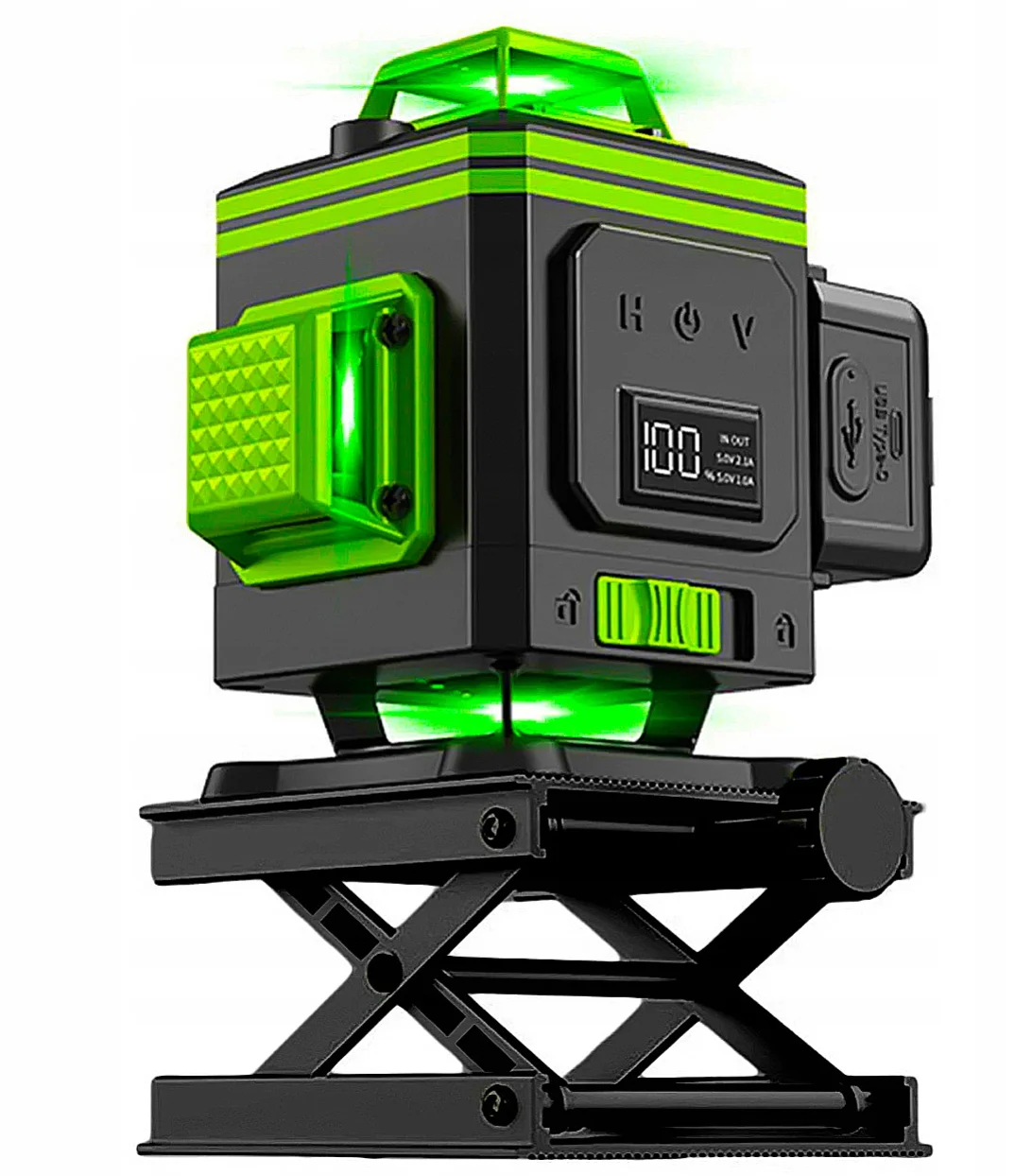 Green 360 Self Leveling Rotary Laser Level 4D 16 Lines Horizontal&Vertical Cross Line Laser Surveying Measuring Tools