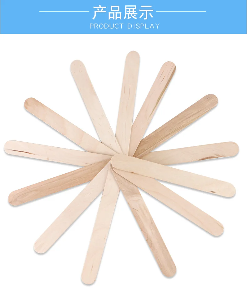 50pcs Woman Wooden Body Hair Removal Sticks Wax Waxing Disposable Sticks Beauty Toiletry Kits Wood Tongue Depressor Spatula