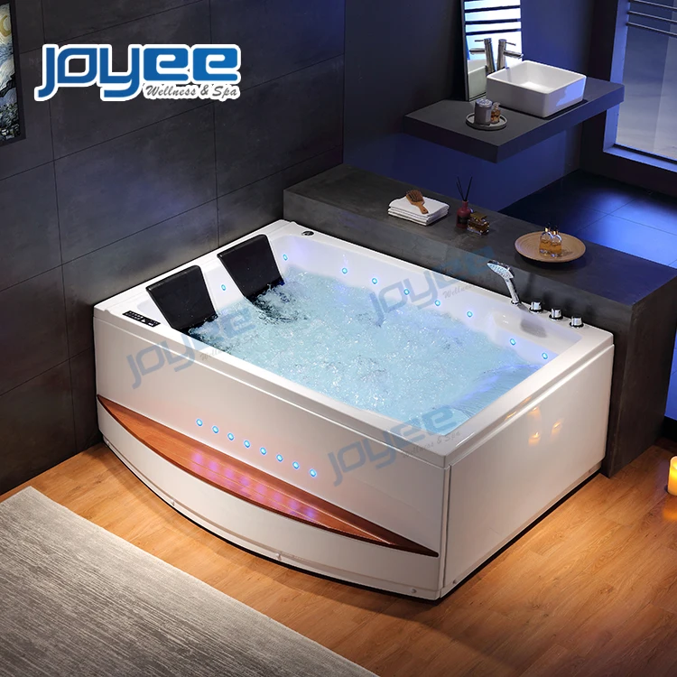 JOYEE luxury bath bathtub/ spa hot tub/ shower combo wooden intex whirlpool 2 person China indoor jakuzi hot tubs with step