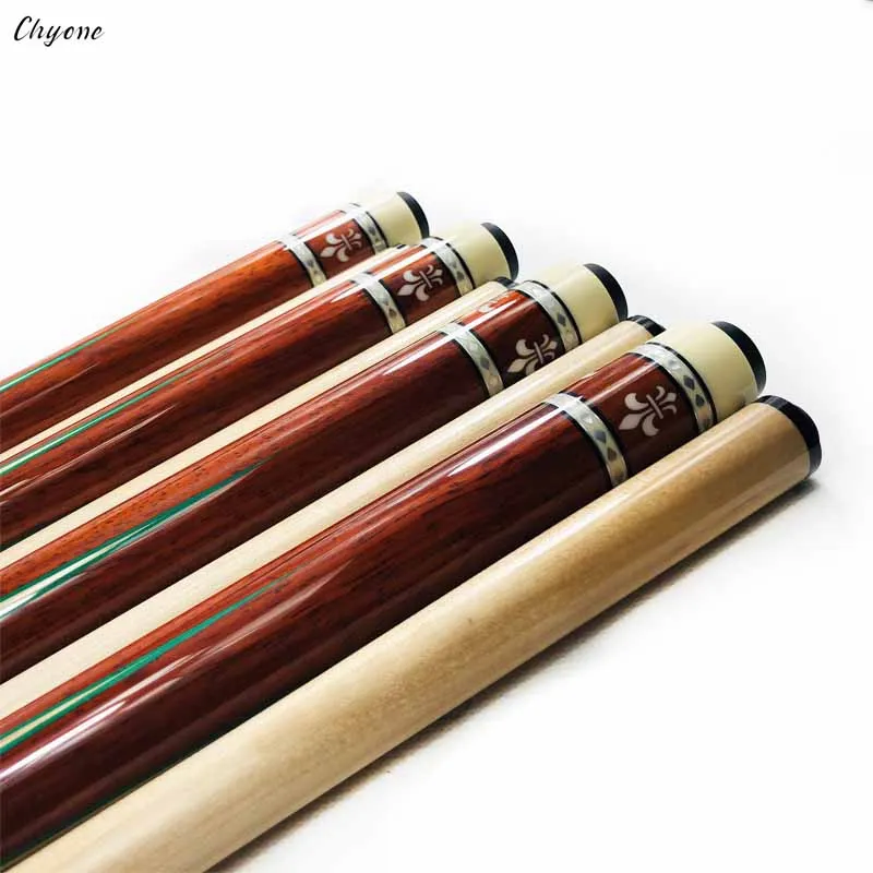 Chyone custom rainbow deisgn sandalwood inlay carom cue spliced carom cue billiard pool cue stick