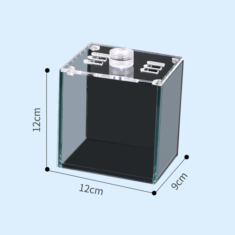 Home Office Table Creative Square Aquarium Mini Small Desktop Fish Tank Glass Aquarium