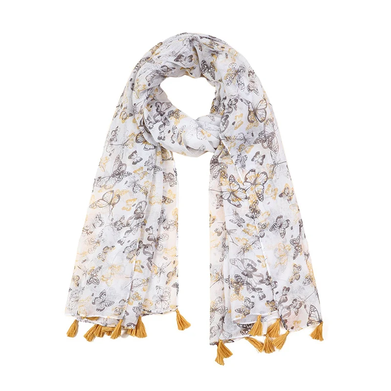 2022 New Floral Print Long Scarf Korean Style Large Neck Scarf Shawl