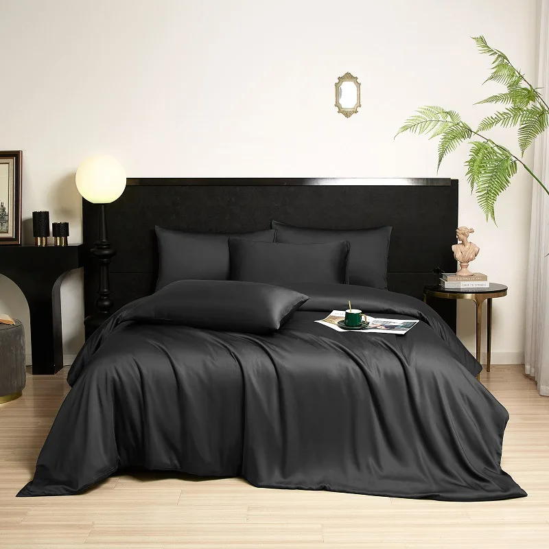 100% bamboo satin weave bedding set 	bamboo sheet duvet cover bamboo bed sheet set