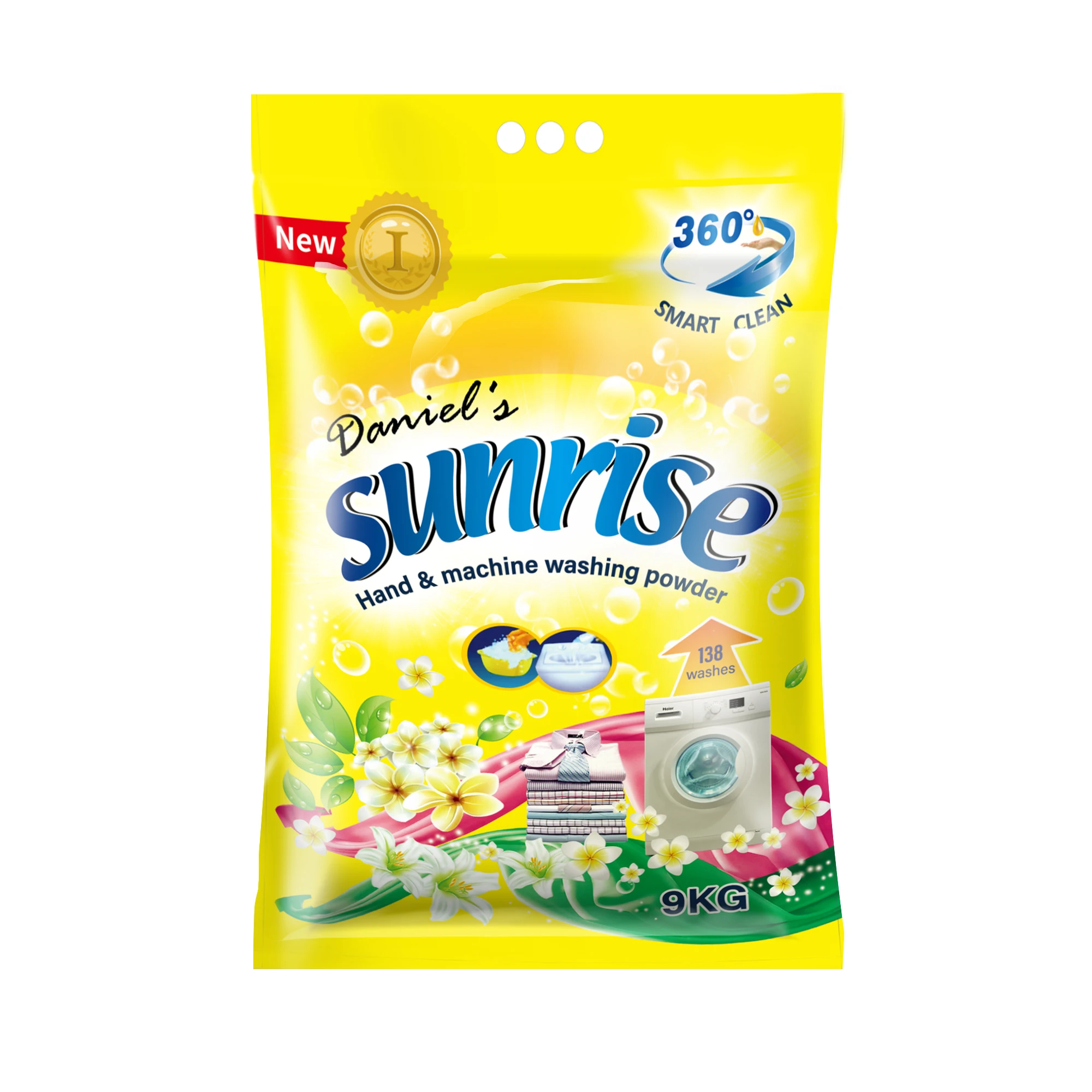 25KG high effective white powder with Blue Red Green speckles Laundry new detergent washing soap Powder from China factory