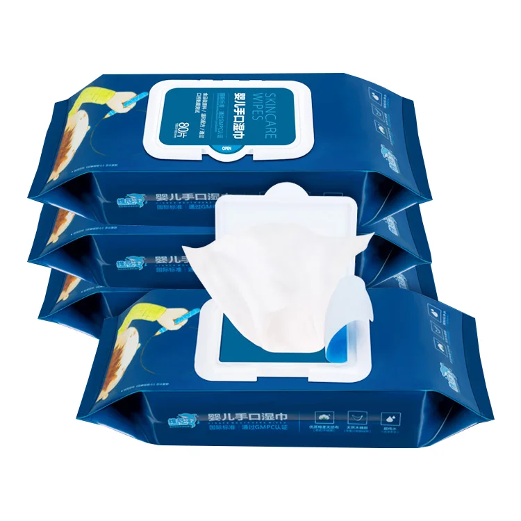 OEM Available Natural Cotton Skin Friendly Sensitive Baby Care Skin Baby Wet Wipes