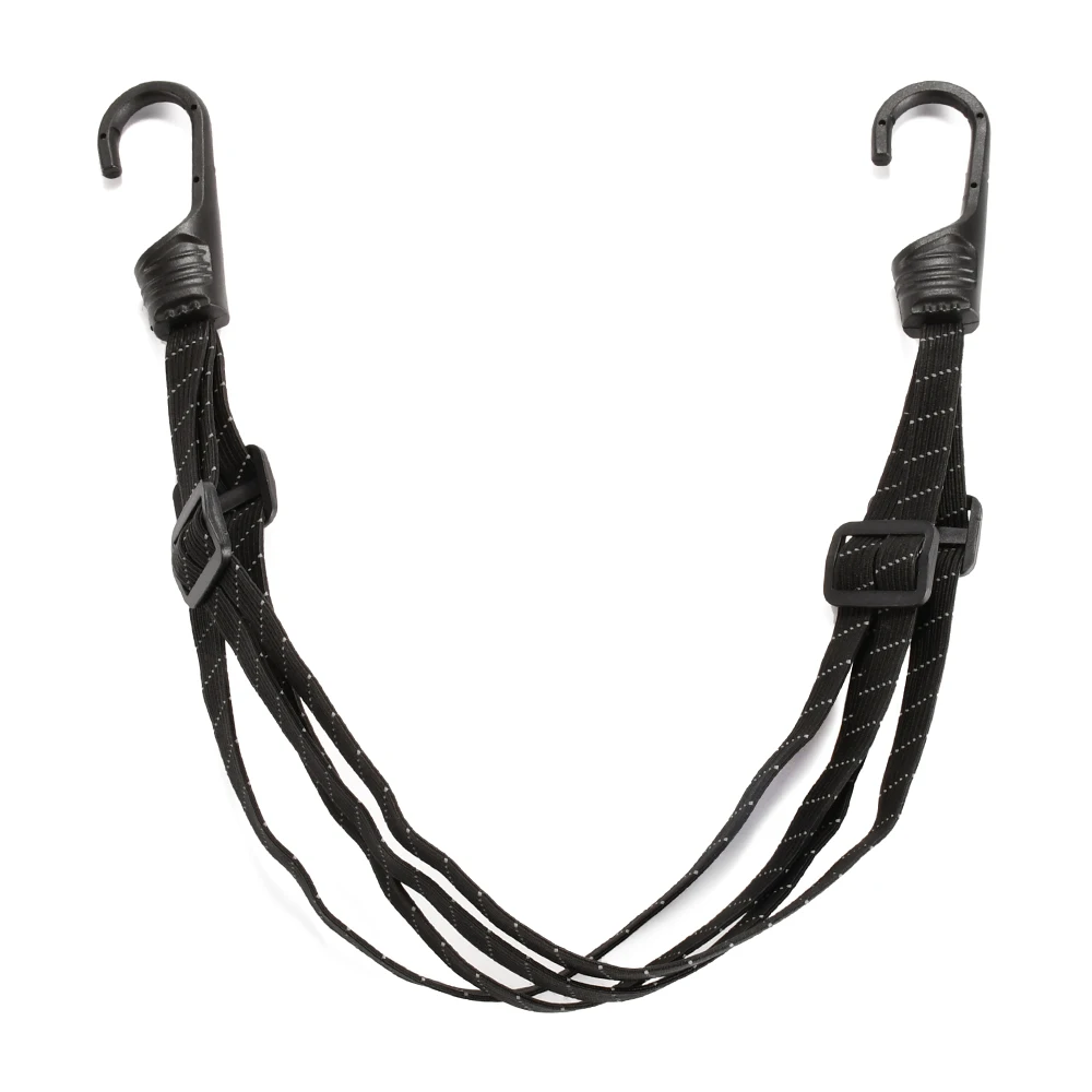 2024 new arrival adjustable length flat bungee cord with hook for motorcycle helmet