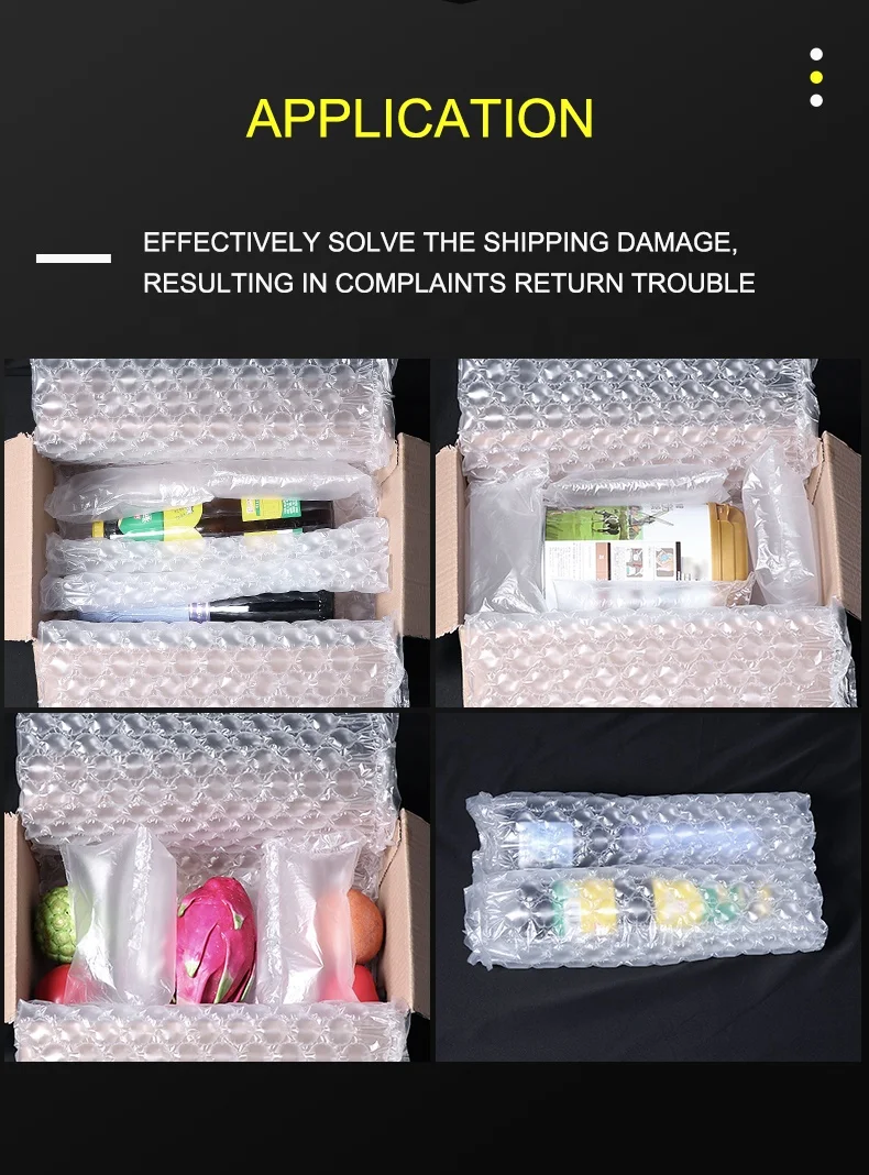 Direct Factory Recyclable Inflatable Air Bubble Film Roll Cushion Packaging Materials