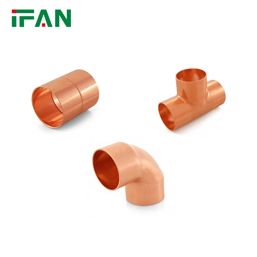 IFAN Factory Supply Coupling Adapter Copper Pipe Fittings Plumbing Copper Propress Fittings Water Tube Copper Press Fitting