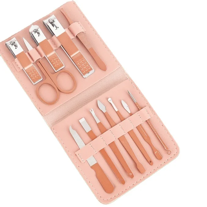 Professional Multifunctional Leather Box  Nail Clipper Set Home Beauty Nail Art Tools Gift Nail Clipper Set
