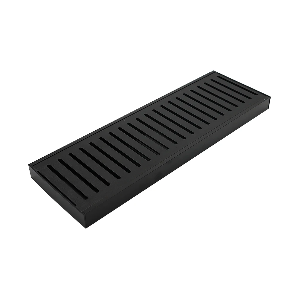 Aluminum Long Floor Drain Factory Direct Sale Professional Hot Selling Square Black Long Floor Drain Wall Drain