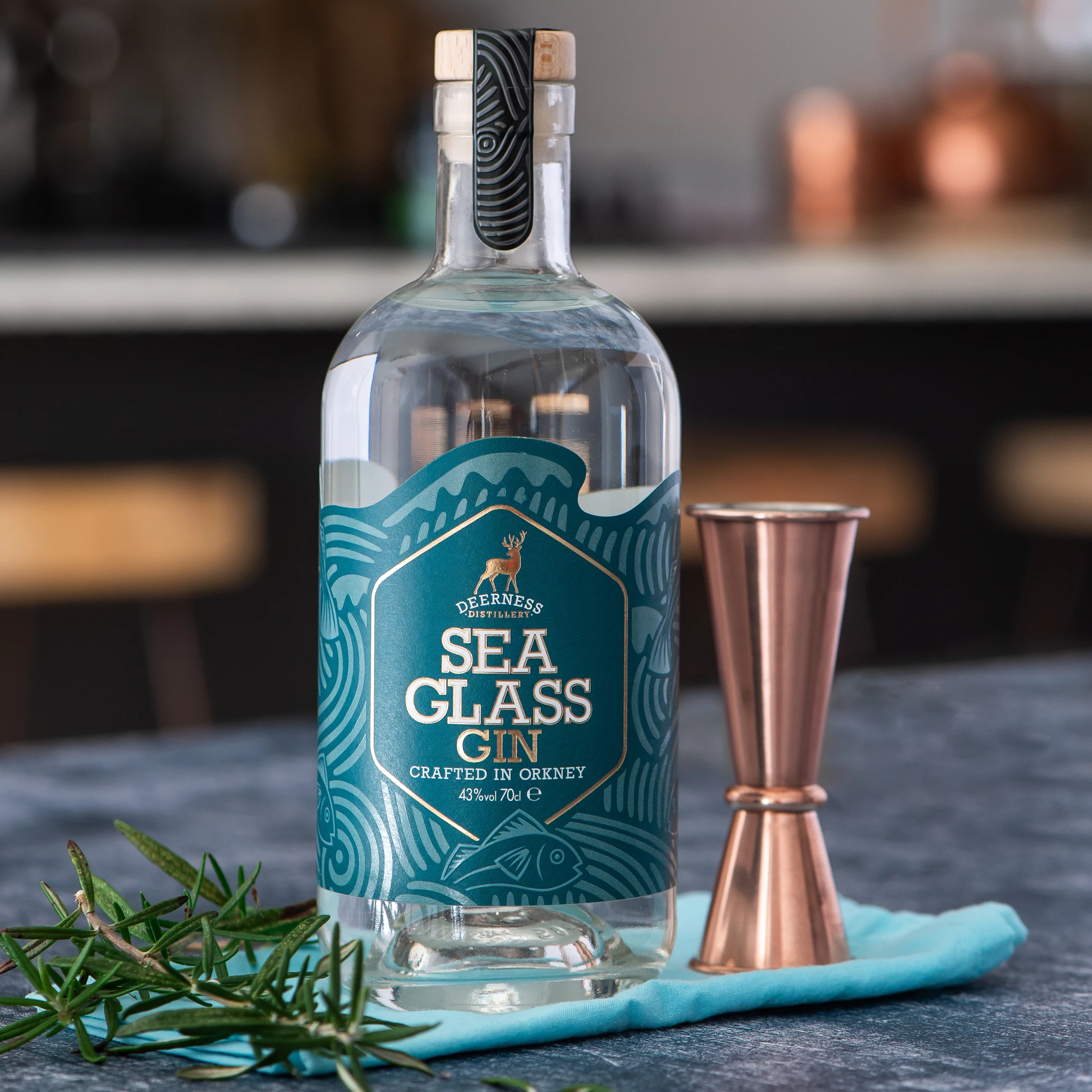 Multi Award Winning London Dry Gin Premium Sea Glass 20CL Bottle Bulk 200ml Scotland UK Gin Wholesale Juniper tarragon lemoin