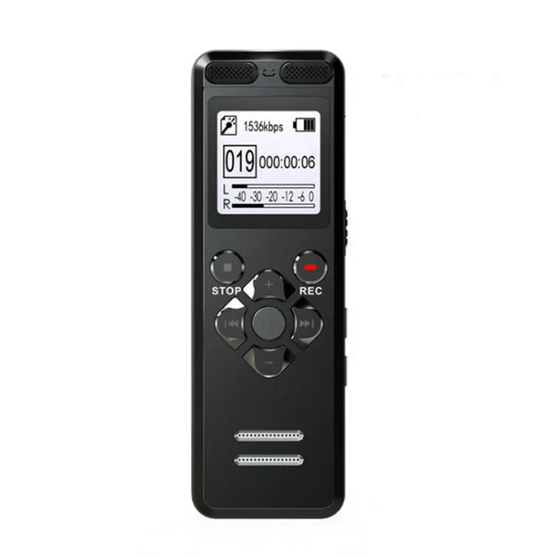 Mini Pocket Law Enforcement Record Sound Telephone Call Recording Studio Dual Microphone Music Voice Recorder MP3 Player V36