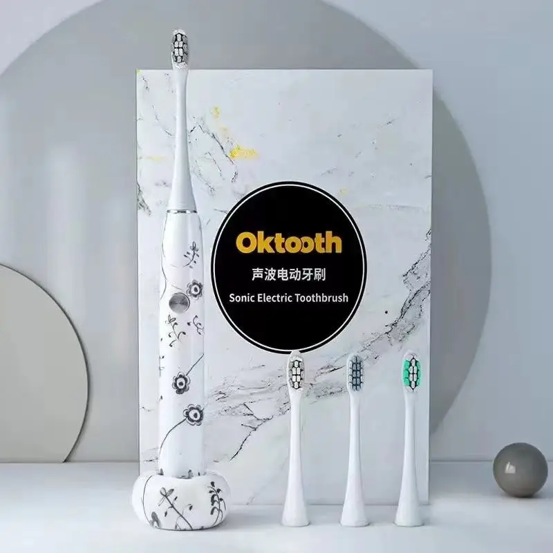 SONIC Adult Electric Toothbrush with 3pcs Dupont Bristle Toothbrush Head Rechargeable USB Motor Home Use Waterproof Features