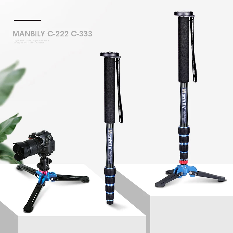 Manbily 10kg load camera tripod monopod,extendable carbon fiber monopod for camera,monopod