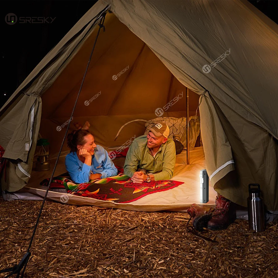 SRESKY outside waterproof garden wall lamp outdoor portable solar rechargeable led solar camping light