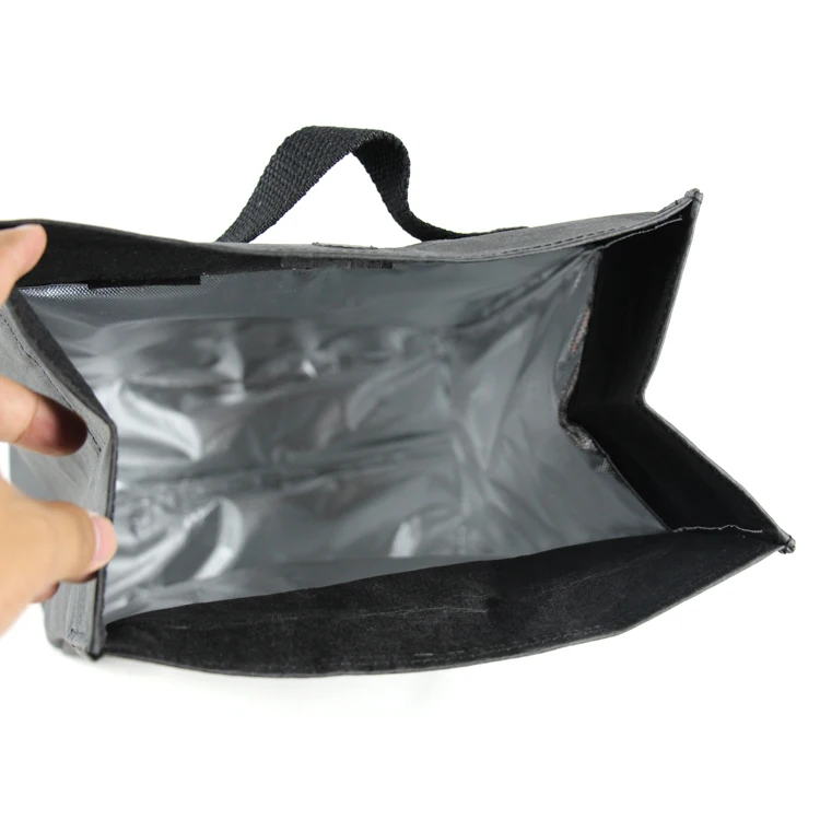 insulated bag cooler washable kraft paper bag cans carrying food storage custom logo  printed picnic lunch bag