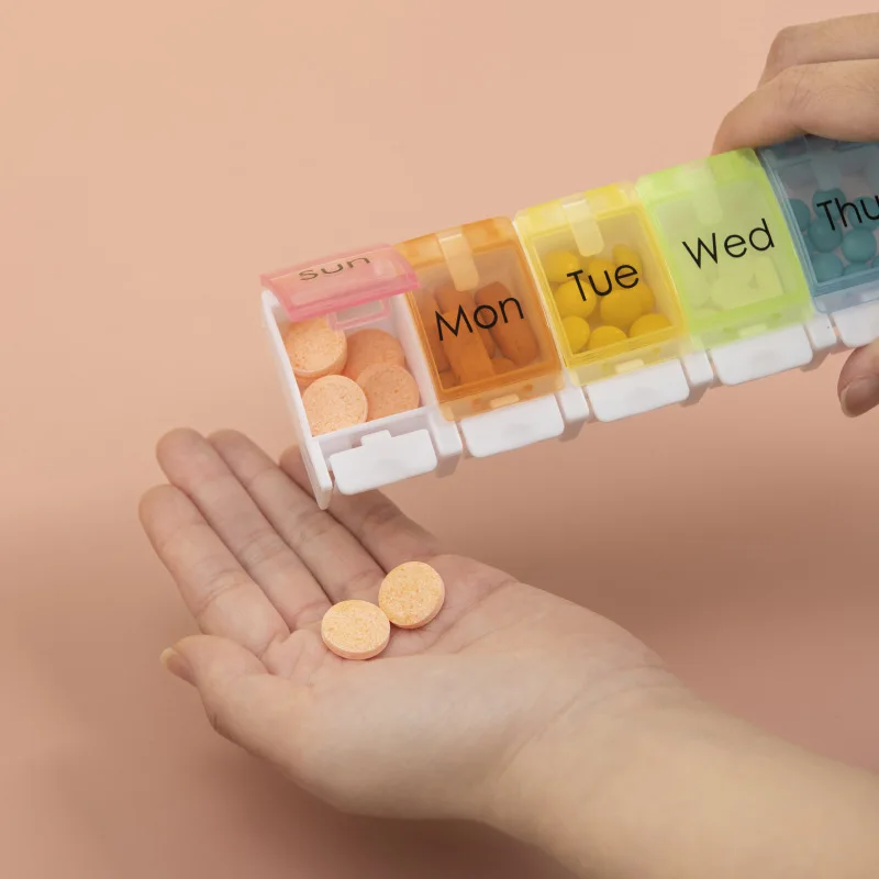 Nx Household Hot Sale Medicine Pill Box Pill Case Plastic Medicine Case Single Pill Boxes Medicine Storage Box Organizer