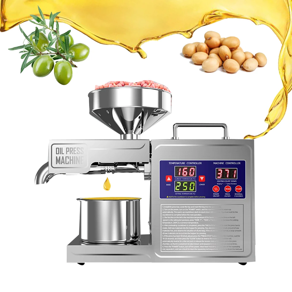 Cold Press Coconut Soybean Peanut Oil Pressing Machine Olive Palm Kernel Oil Seeds Oil Pressers Making Extraction Machine