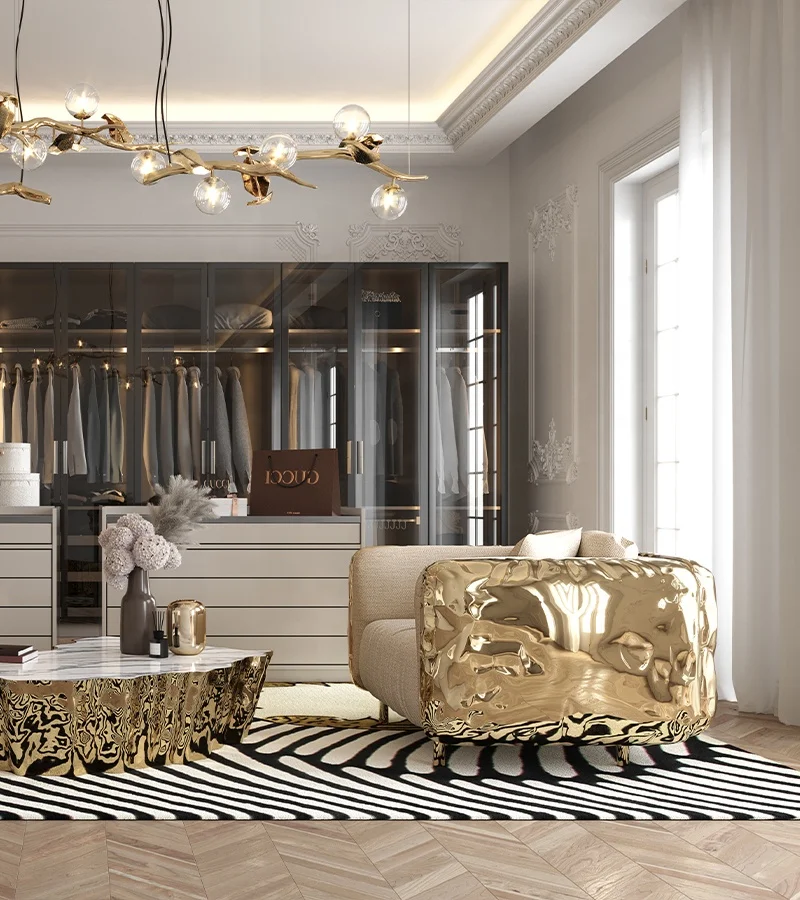 Nordic leather luxury premium gold sofas european style sofa set  3 seater modern simplicity furniture design living room sofa