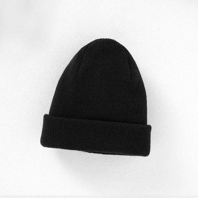 
Winter Fancy Baby Bonnets Boys And Girls Cute Children Beanies Plain Color Knitted Baby Pom Hat 